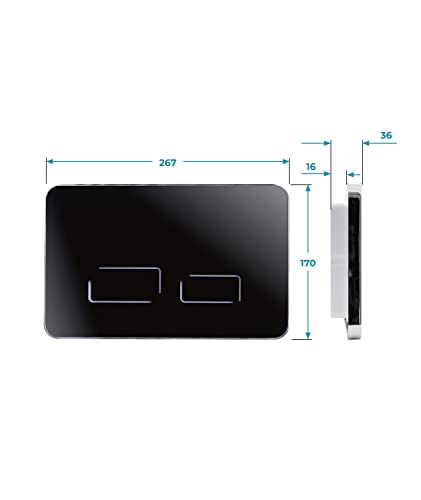 Sanitop-Wingenroth 30347 7 Betätigungsplatte zu Sense Vorwandelement 30345 3, schwarz, Revisionsplatte - Image 3