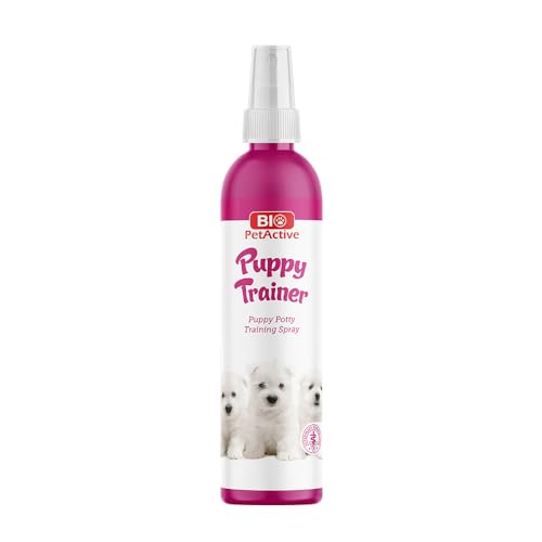 Image of Bio Pet Active Puppy Potty Training Spray, Indoor Outdoor Potty Training Aid for Dogs and Puppies, Potty Pads for Puppy Potty Training, 3.38 fl oz, white