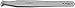 Excelta Cutting Tweezers, Angulated Tweezers, Three Star, Carbon Steel, 0.393" Blade Width, 4.5" Overall Length