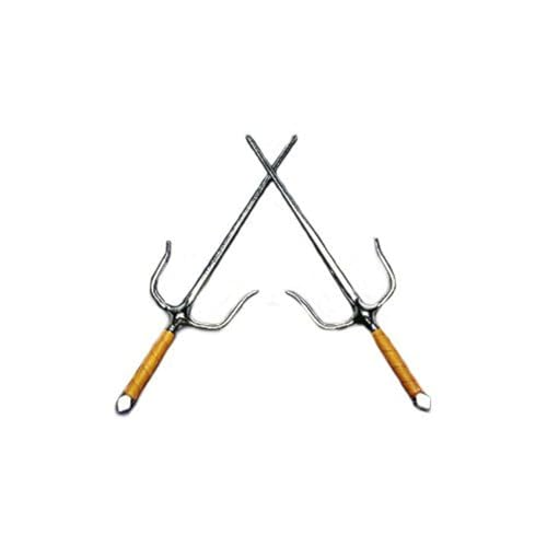 Japanese Deluxe Round Chrome Forged Fire Steel SAIS - Pair (18)