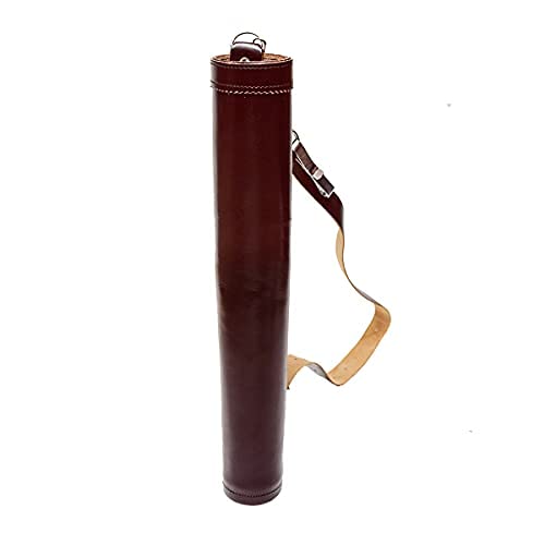 Genuine Cow Hide Leather Arrow Holder For Youth Archery Shoulder Back Quiver | Adjustable Quivers For Bow Hunting & Archery Sports (Dark Brown) #TOP30