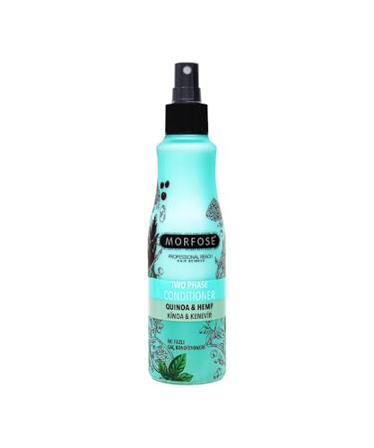 Morfose Quinoa & Hemp 2 Phase Acondicionador para el cabello – Acondicionador de cabello bifásico con aceite de quinua y semillas de cáñamo para un cuidado intensivo y brillo – 220 ml