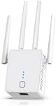 WiFi Extender, 2025 Fastest 1200Mbps Dual Band (5GHz/2.4GHz) WiFi Extenders Signal Booster for Home, Wireless Repeater with Ethernet Port Covers up to 10000sq. ft and 55 Devices | (5GHz/2.4GHz) WiFi Booster, Up to 15999 sq.ft and 105+ Devices, with E