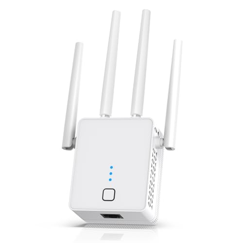 WiFi Extender, 2025 Fastest 1200Mbps Dual Band (5GHz/2.4GHz) WiFi Extenders Signal Booster for Home, Wireless Repeater with Ethernet Port Covers up to 10000sq. ft and 55 Devices by nonser - Used condition - CA$15.95