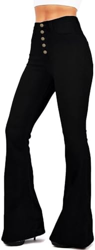 Image of Flare Jeans for Women Women's Bootcut Bell Bottom Jeans High Waisted Stretch Slimming Pants