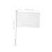KOMBIUDA 48pcs Hand- Referee Flags White Waving Banners for Sports Events Easy to Assemble Material for Racing Parties and Community Gatherings