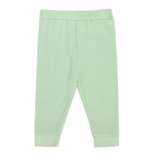 Image of miniklub Baby Full Length Knitted Cotton Bottom, Pack of 2 (Green /Grey Marl Color)