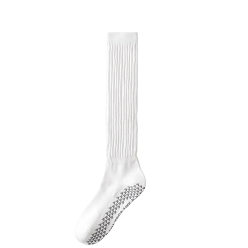 3 pares de calcetines yoga color sólido, profesionales, silicona, antideslizantes, for pilates, for mujer, informales, algodón, transpirables, for baile y deportes Para Yoga, Danza(White)
