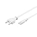 Goobay 93987 - Cable de alimentación 3 m, Blanco