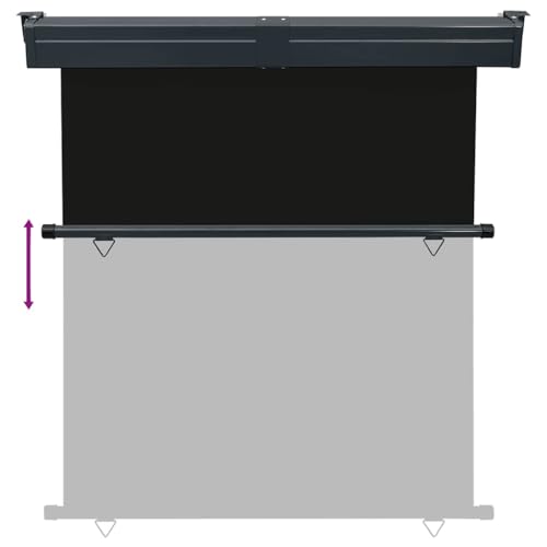 Store latéral pour balcon noir protection solaire extérieure terrasse 175x250cm - 5