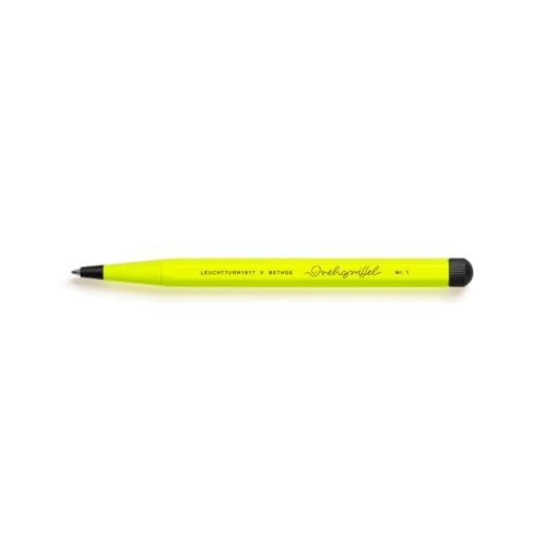 Image of LEUCHTTURM1917 Ball Point Pen Drehgriffel No.1 Luminous Edition Yellow | Luminous Edition, Twist Mechanism, Drehgriffel No. 1, Smooth Writing, Gift for Writers, Journaling