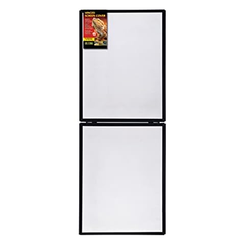 Exo Terra Hinged Screen Cover, 60 Breeder/75 Gallon – Easy Access, 18.75”x 48.75” Full Open, Durable UV Ventilation Cover