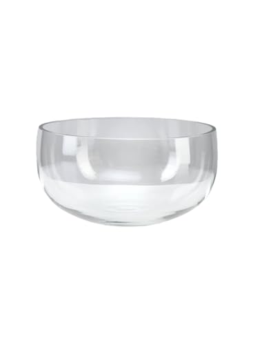 Serene Spaces Living SSLGA70715SFS Clear Round Glass Bowl, Decorative Low Glass Vase For Home, Entryway, Wedding, Flower, Floating-Candle, Fruit cover