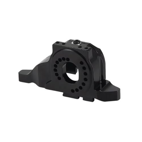 for TRX-6 G63 for TRX-4 G500 for Bronco for Defender 1/10 Aluminum Alloy Heat Sink Motor Mount Base Gear Cover RC Crawler Car Upgrade Parts RC Car Accessories(Black)