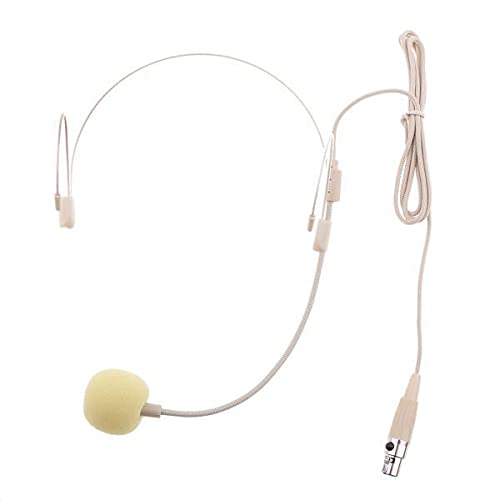 2xDouble Ear Hook Wired Headset Headworn Microphone Beige XLR 3Pin-picture-16
