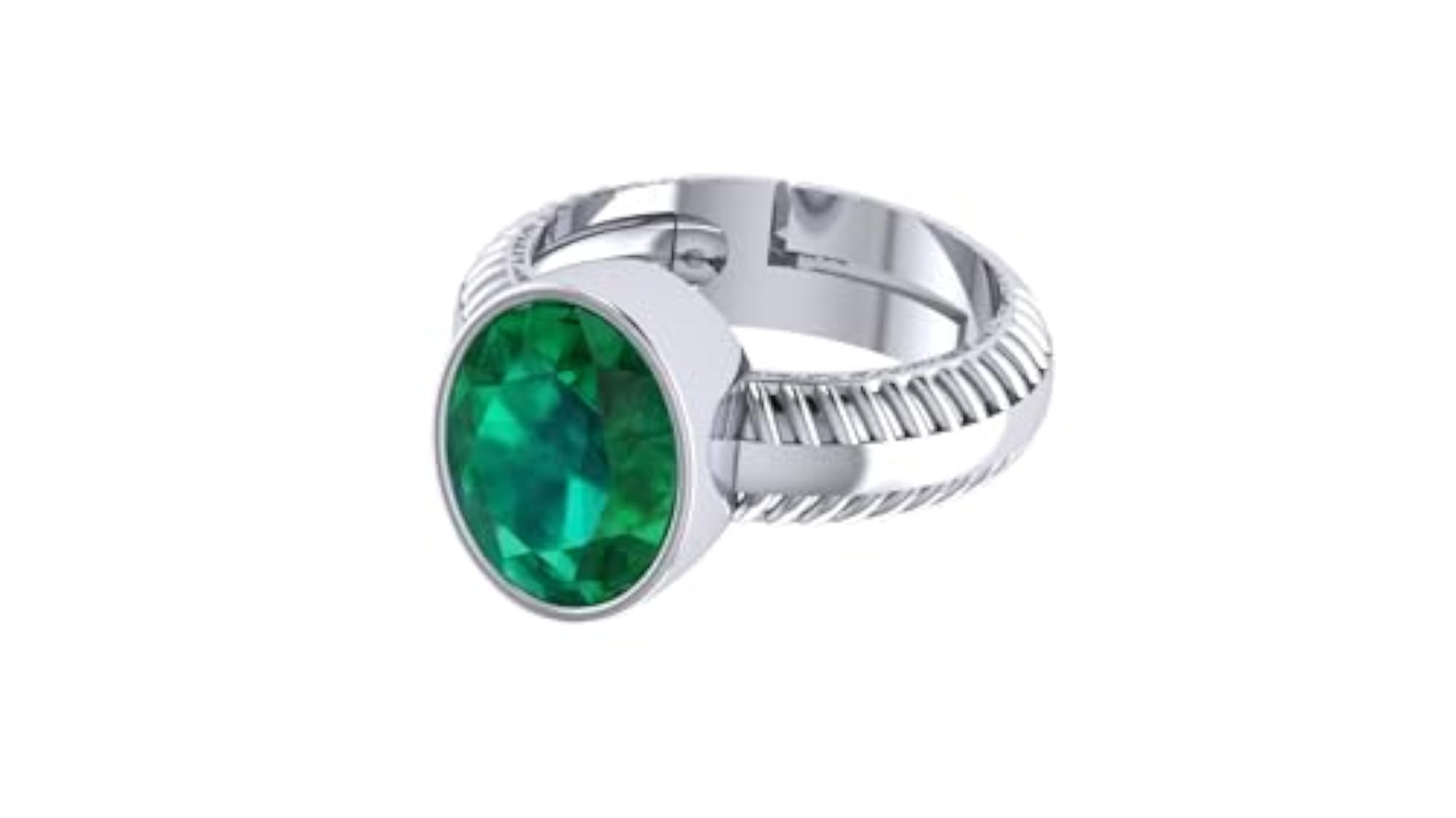 Original Natural Emerald 16.25 Ratti Adjustable Ring