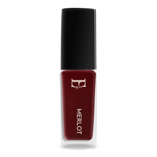 Image of Ellement Co Merlot Nail Polish 10ml | Deep Wine Red Nail Colour | Glossy Finish | Rich Pigmentation | Quick Drying | Long Lasting | Chip Resistant | Vegan Nail Lacquer Nail Paint for Women & Girls