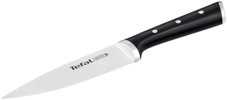 Tefal Ice Force Kochmesser, 15 cm Klinge, Fleisch- oder Gemüsemesser | deutscher Edelstahl, ergonomischer Griff, spülmaschinenfest, Edelstahl/Schwarz, K23203