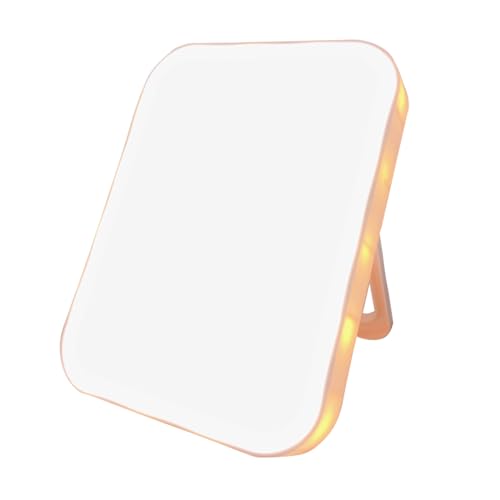 Uonlytech espejo rectangular portátil con luz LED y carga USB