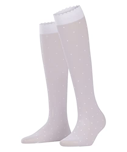 Image of FALKE Women's Dot 15 Denier Knee-High Socks, Patterned Stockings, Casual and Dress, Ultra Sheer Fine Mesh, Nylon