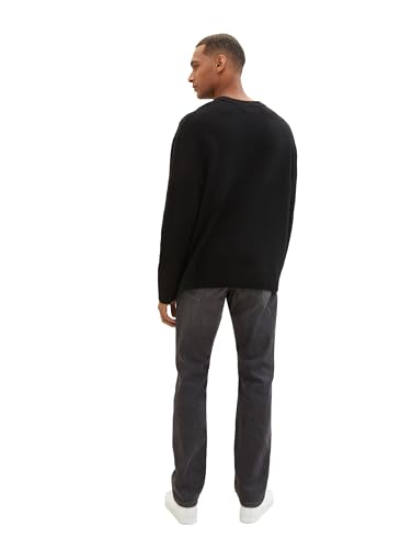 TOM TAILOR Herren Josh Regular Slim Jeans mit Stretch, 10250 - Used Dark Stone Black Denim, 34/32 – Ansicht 5