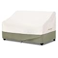 Bitubi Waterproof Patio Sofa Cover, Heavy Duty 3-Seater Outdoor Couch Cover Size Up to 79W x 38D x 35H Inches, Lawn Patio Furniture Covers with Air Vent (Beige)