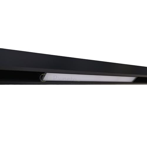 FARETTO PROIETTORE LED BARRA 12W da incasso per Binario Magnetico elettrificato nero illuminazione a bassa tensione 48V Luce Calda Naturale Bianca lineare