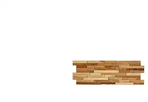 Bare Decor EZ-Wall 3D Mosaic Tile in Solid Teak Wood, Set of 10 Natural Finish Tiles