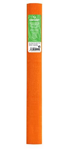 Canson - 200001411 Orange Papier crépon - Papier crépon (500 mm, 2500 mm)