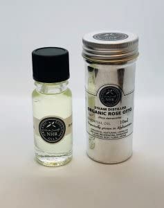 Organic Rose Essential Oil (Otto) Blend 5% (Rosa damascena/helianthus annus) 10ml/Aceite Esencial de Rosa Otto Orgánica-Mezcla de 5% (Rosa damascena/helianthus annus) 10ml () by NHR Organic Oils