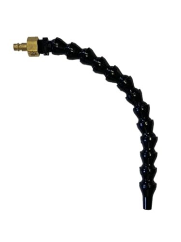 ProCamp RV 12″ Flex Spout for Spray Away Exterior Spray Port Faucet – Black Flexible Hose with Brass Quick Connect