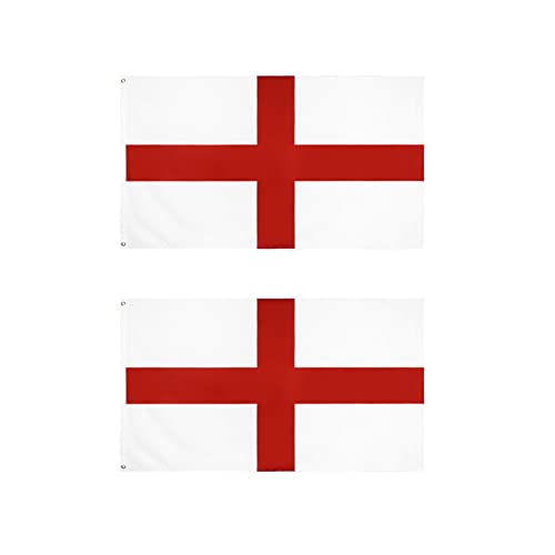 2 banderas nacionales de colores vivos de Gran Bretaña banderas de poliéster para el hogar, jardín, oficina, escuela regalos Cover