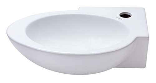 Up To 40% OFF Elanti Collection EC1603-L ELANTI 1603-L Rectangular Porcelain Wall-Mounted Oval Compact Sink
