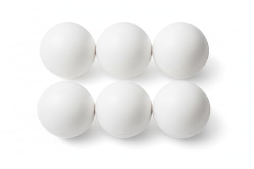 Image of Kizlo 80GM Heavy Plastic Cricket Training Ball - Hard Plastic Unbreakable Ball for Bowling, Batting & Bounce Drills (White) (Pack of 6)