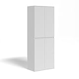 Vicco Kleiderschrank Claus, Weiß, 74 x 191.5 cm mit 4 Türen...