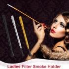 Dressffe Cigarette Holder Audrey Hepburn, Gold Vintage Slim Cigarette Telescopic Holder Filter Smoke Ladies, Audrey Hepburn Breakfast at Tiffany's Cigarette Holder, Extendable (black)