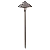 Kichler 15326AZT Six Groove Path & Spread 1-Light 12V, Textured Architectural Bronze