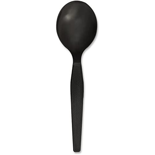 Genuine Joe 30406 Soup Spoons, Hvy-Wght, 1000/CT, Black