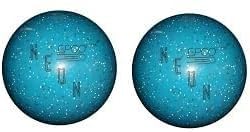 Bowlerstore Products EPCO Duckpin Bowling Balls- Neon Speckled - Blue (4 3/4 inch- 3lbs. 8 oz.) 2 Balls