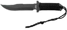 Combat Ready Knives 010 Military Fighter Fixed Blade Knife with Black Cord Wrapped Handles