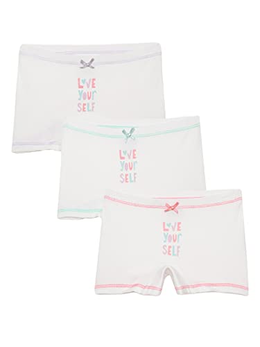 Image of mackly Girls Boxers (Pack of 3) - Cotton Boxer Shorts, Seamless Comfort, Mid Waist Boyshorts Panties