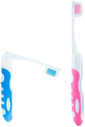 Foldable Travel Toothbrush,2PCS Compact & Portable Reusable Tooth...