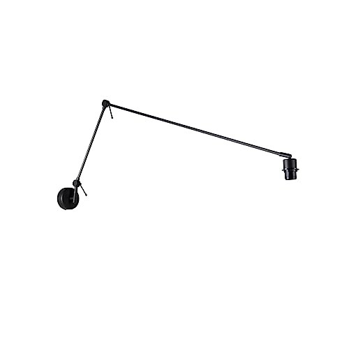 Qazqa Moderno candeeiro de parede moderno ajustável em preto - Blitz aço alargado adequado para LED Max. 1 x 60 Watt