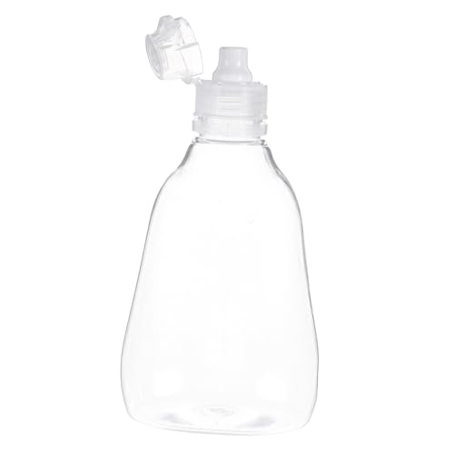 COLLBATH Portable Clear Plastic Honey Dispenser Squeeze Bottle with Flip Cap Capacity for Honey Sauces and Condiments Easy Squeeze Nozzle for Effortless Dispensing Go