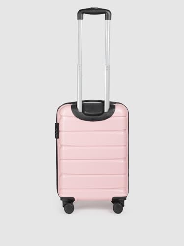 Image of Teakwood 55 CM Unisex Trolley Bag for Travel, Hard Cabin Trolley Large Travel Suitcase Bag, Lock System 360 Degree 8 Rotating Wheels (55 CM, Rose)