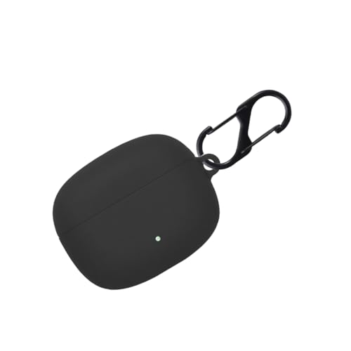 Image of SHISHVIKA Silicone Case Cover Compatible with OnePlus Nord Buds 4 Pro | Shockproof Protective Cover | Soft TPU Skin | Anti-Slip | Dustproof | LED Visible | Keychain Hook Included (Black)