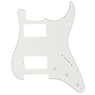 Fits Fender USA/Mexican Made Standard Stratocaster Modern Style. If you use it for other Strat style guitar, you may need a modification for line up 11 mounting screw holes, HH pickup routine Plastic made, 2.0-2.2mm(0.08-0.09 inch) thickness Double l...