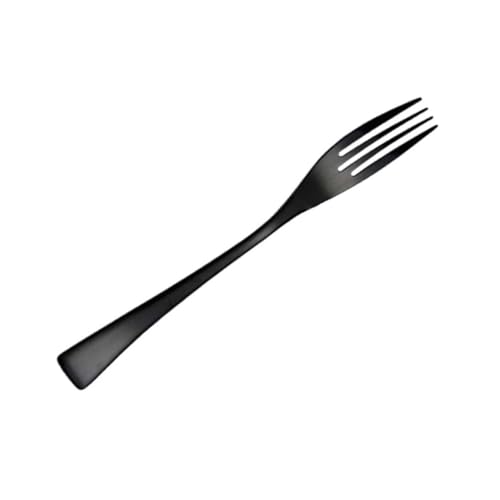 NAMOARLY Black Stainless Steel Table Fork Western Dinner Fork for Fine Dining Tea Parties