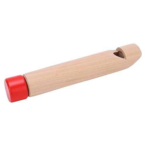 TOPINCN Jouet de Flûte en Bois pour Enfants, Instrument Rythmique, Peinture à Base d'eau, Inoffensif pour Le Corps Humain (Poignée bûche Rouge)