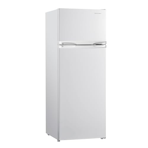 West Bend Apartment Refrigerator Freestanding Reversible Dual Doors Full Fridge with Freezer, Full-Range Temperature Control with Adjustable and Removable Door Bins and Shelves, 7.5-Cu.Ft, White